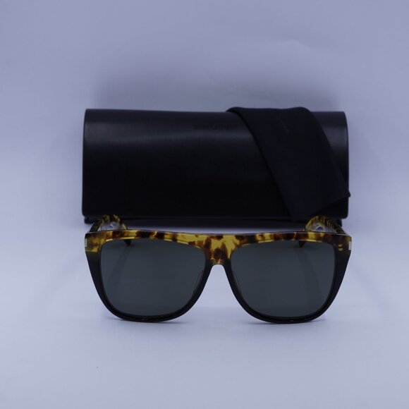 Saint Laurent SL1 010 Square Sunglasses - Havana/Black/Grey - Picture 7 of 12